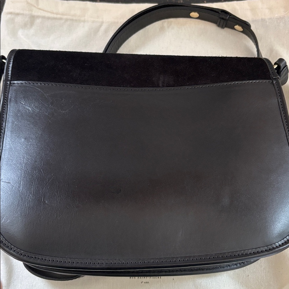 Sezane Large Roméo Bag Noir Bi-matière - Size T-U - Picture 7 of 8
